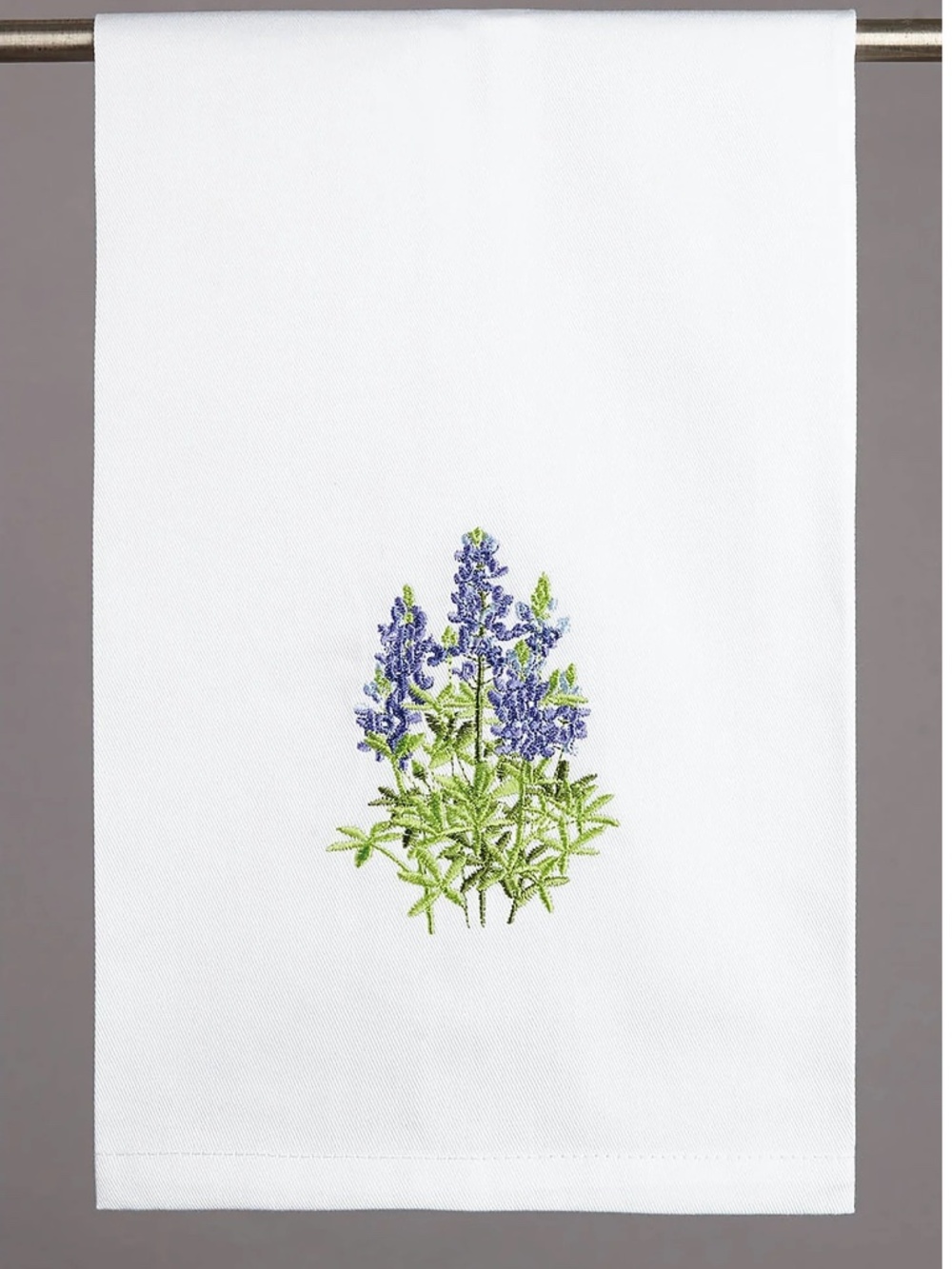 NWT Embroidered Blue Bonnet Kitchen Towel